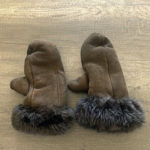 Real lamb skin gloves